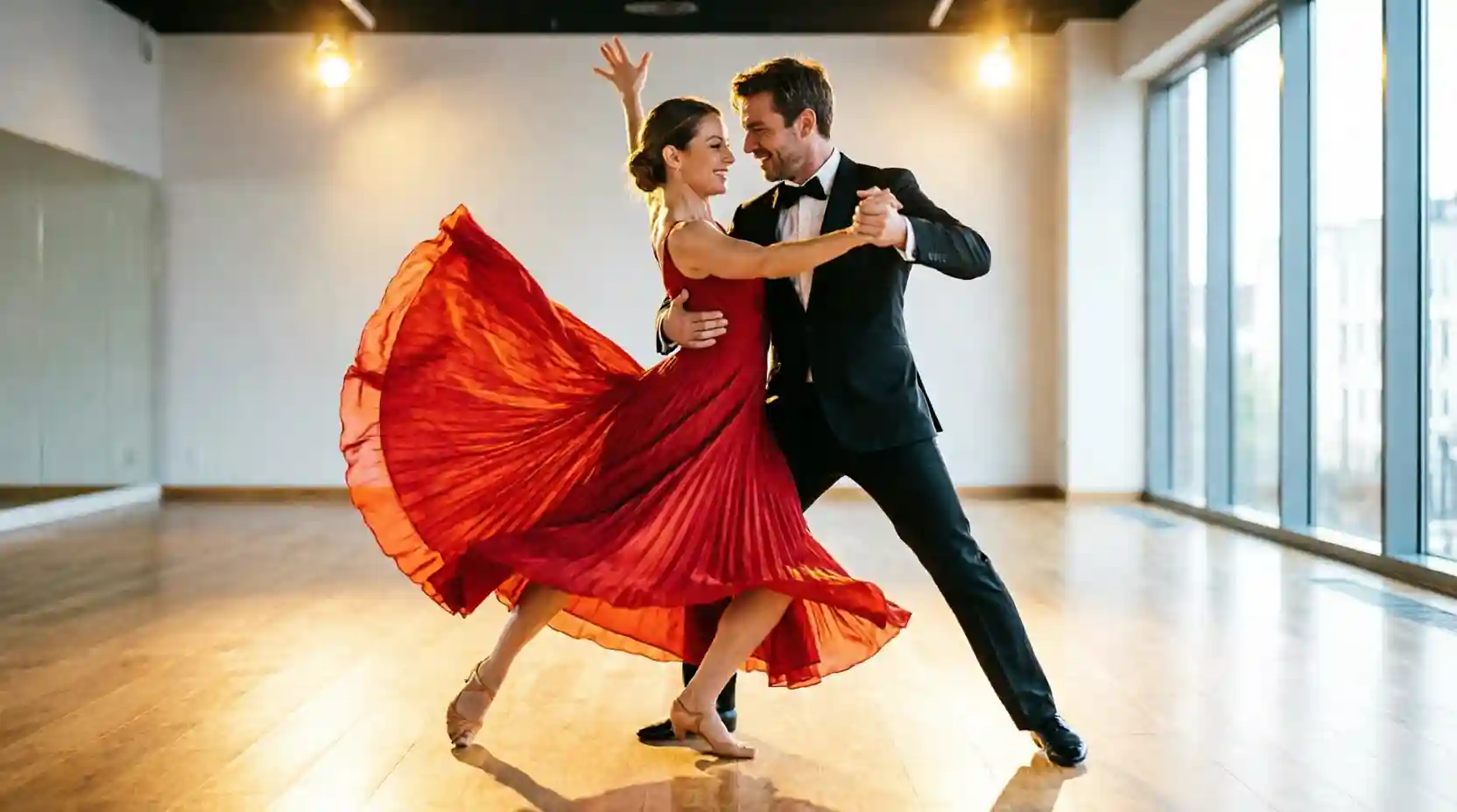 Bailarines profesionales en estudio