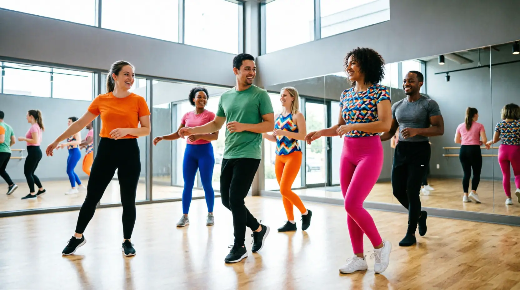 Clase grupal de salsa